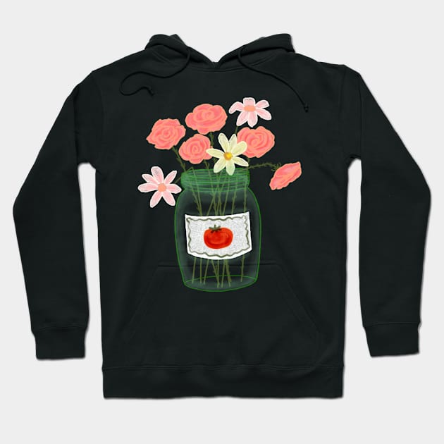 Jar of Flowers Hoodie by Robyn Warne Designs